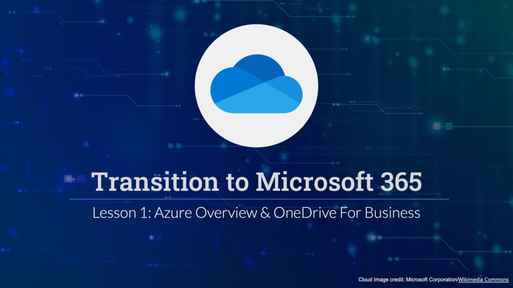 Screenshot of Transition to Microsoft 365 Education