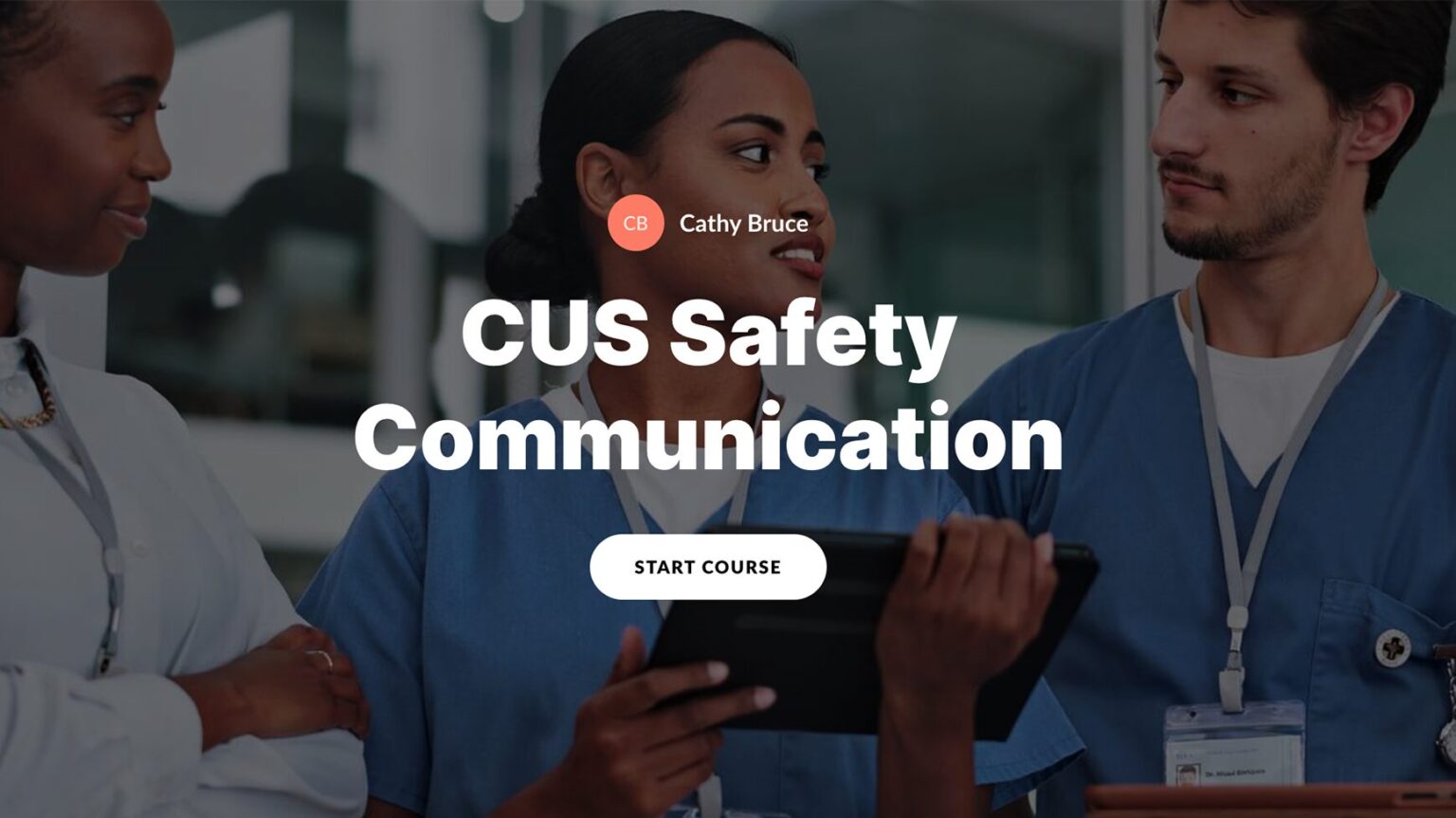 Start page of CUS safety Communication